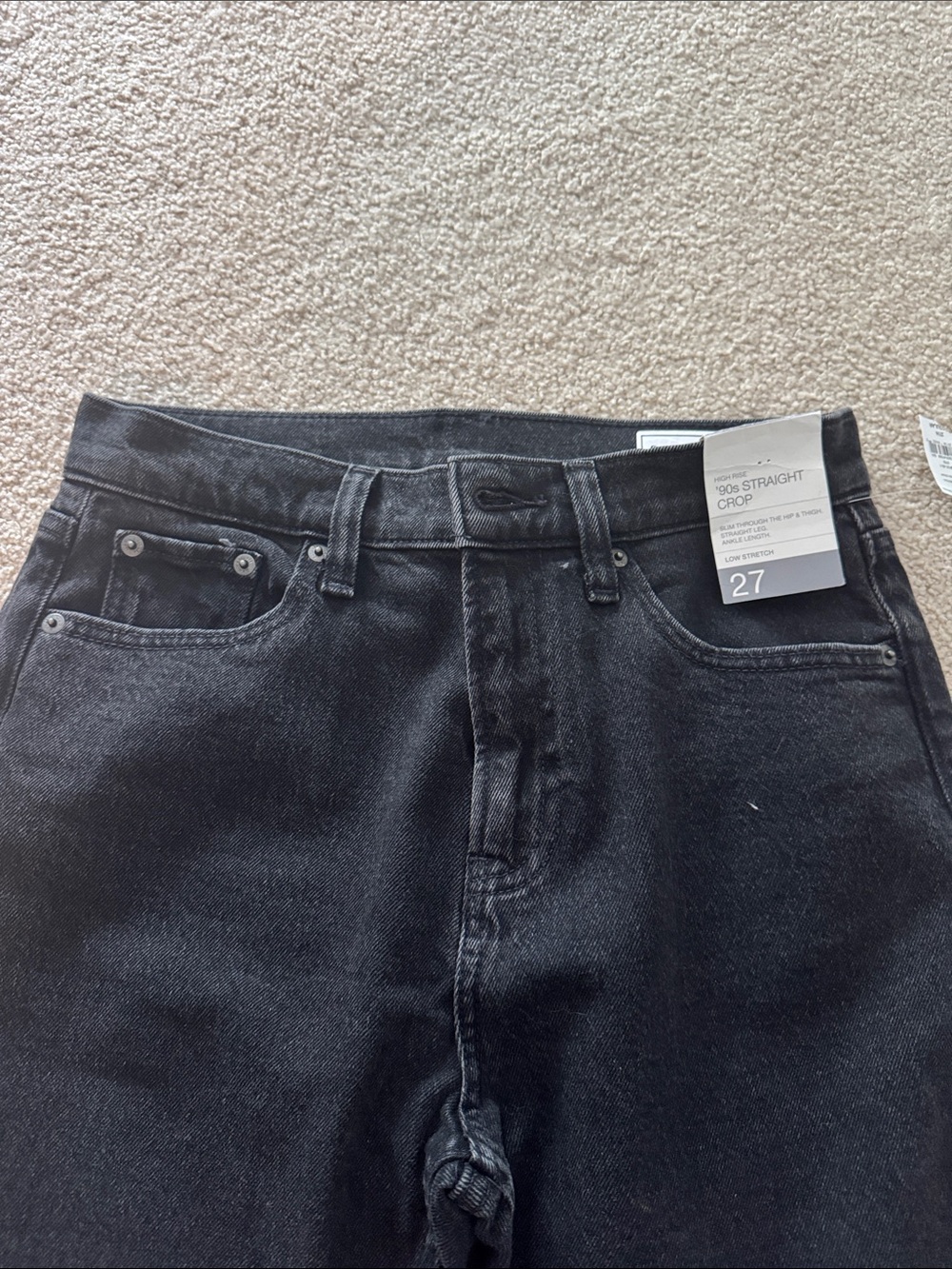 Gap Black 90s Straight Crop Jeans NWT